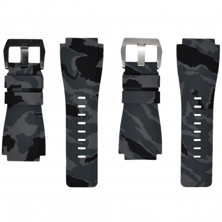 Horus Bracelet Camouflage Caoutchouc pour Bell&Ross graphite