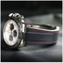 Rubber B strap M101 Black with red stitching