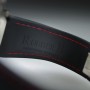 Rubber B strap M101 Black with red stitching