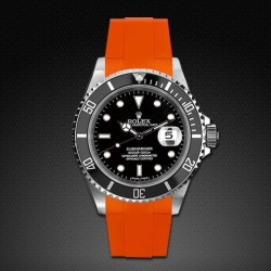 Bracelet RubberB M106 Orange avec boucle