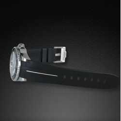 Bracelet RubberB M107 Noir/Blanc