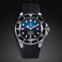 Rubber B strap M107Black/Blue with buckle