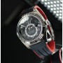 Bracelet RubberB M110 Noir/Rouge pour Rolex Sky-Dweller