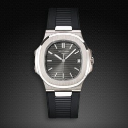 Rubber B strap PK77 for Patek Philippe Nautilus Black