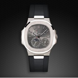 Rubber B strap PK77 for Patek Philippe Nautilus Black