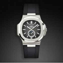 Rubber B strap PK77 for Patek Philippe Nautilus Black