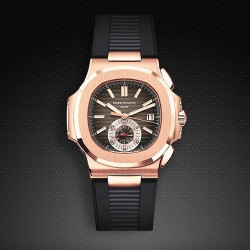 Rubber B strap PK77 for Patek Philippe Nautilus Black