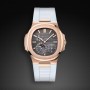 Rubber B strap PK77 for Patek Philippe Nautilus White