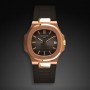 Rubber B strap PK77 for Patek Philippe Nautilus Espresso Brown