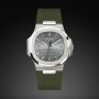 Rubber B strap PK77 for Patek Philippe Nautilus Military Green