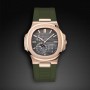 Rubber B strap PK77 for Patek Philippe Nautilus Military Green