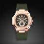 Rubber B strap PK77 for Patek Philippe Nautilus Military Green