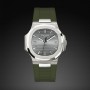 Rubber B strap PK77 for Patek Philippe Nautilus Military Green