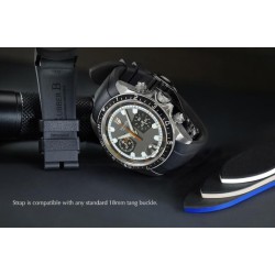 RubberB bracelet T800 pour Tudor Noir