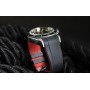 RubberB strap T800 for Tudor Black/Red