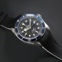 RubberB strap T800 for Tudor Black/White