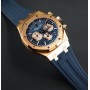 Rubber B strap APC41 Navy Blue for Audemars Piguet On Strap 41mm