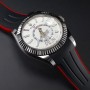 Rubber B Strap M111 Black/Redfor Sky-Dweller on Oyster Bracelet