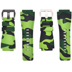 Horus Bracelet Camouflage Caoutchouc pour Bell&Ross vert