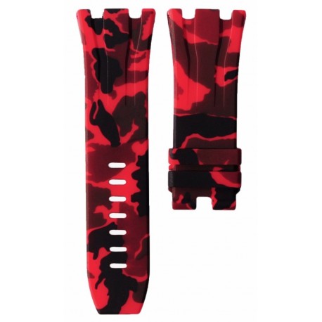 Horus Bracelet Camouflage Rubber Rouge pour APROO 44mm