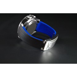 Bracelet RubberB M208 Noir/Bleu pour Rolex Deepsea 126660