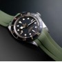 Rubber B strap T801 Military Green with buckle 