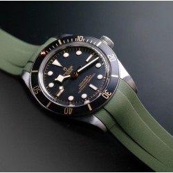 Rubber B strap T801 Military Green with buckle 