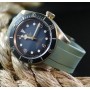 Rubber B strap T803 Military Green with buckle 