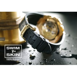 Rubber B strap Alligator SwimSkin PK79S Black 