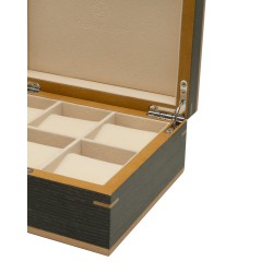 Clipperton Watch Box for 6 Watches in Grey Wood - KronoKeeper