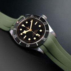 RubberB strap T800 for Tudor Black