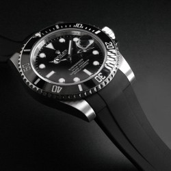 Rubber B strap M206 Black with buckle for Submariner Ceramic 41mm