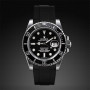 Rubber B strap M206 Black with buckle for Submariner Ceramic 41mm