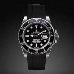 Rubber B strap M206 Black with buckle for Submariner Ceramic 41mm