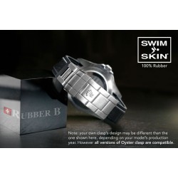 Rubber B strap Swimskin Alligator Black