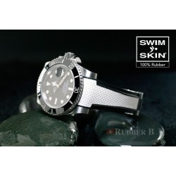 Rubber B strap Swimskin ballistic blanc