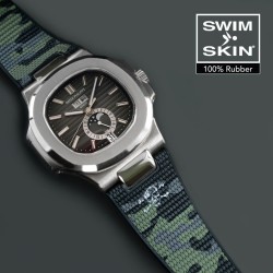 RubberB strap SwimSkin Twill for Patek Philippe Nautilus - Camo