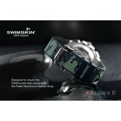 RubberB strap SwimSkin Twill for Patek Philippe Nautilus - Camo