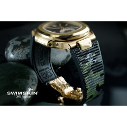 RubberB strap SwimSkin Twill for Patek Philippe Nautilus - Camo