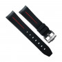 Bracelet RubberB M106 Noir/Rouge avec boucle