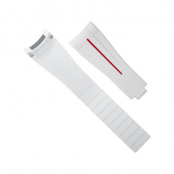 RubberB strap M109 White/Red for Rolex Yachtmaster II 44mm