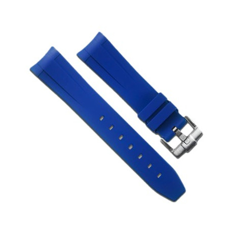 Rubber B strap M206 Pacific Blue with buckle for Submariner Ceramic 41mm