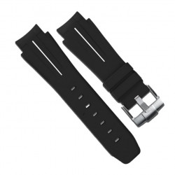 Bracelet RubberB M107 Noir/Blanc