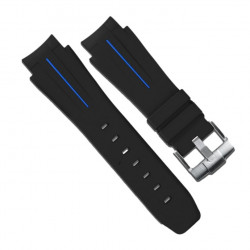 Bracelet RubberB M107 Noir/Bleu