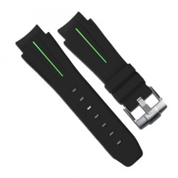 Rubber B strap M107 Black /Green with buckle