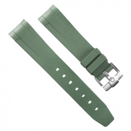 Rubber B strap T801 Military Green with buckle 