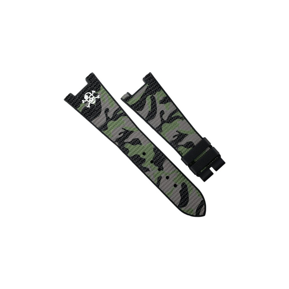 RubberB strap SwimSkin Twill for Patek Philippe Nautilus - Camo