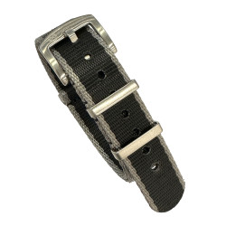 Seat Belt Nato - Gris/Noir