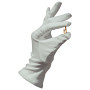 Paire de gants gris argenté en microfibre