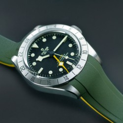 RubberB strap T807 for Tudor Military Green/Miltary Yellow